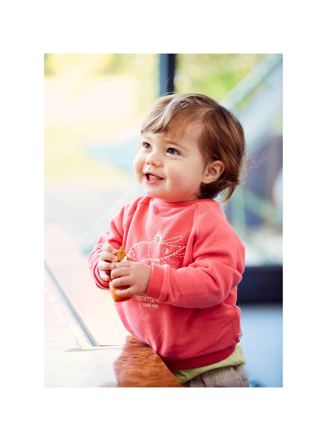 Arsène et les Pipelettes - Baby Sweatshirt Shrimp Club rosa