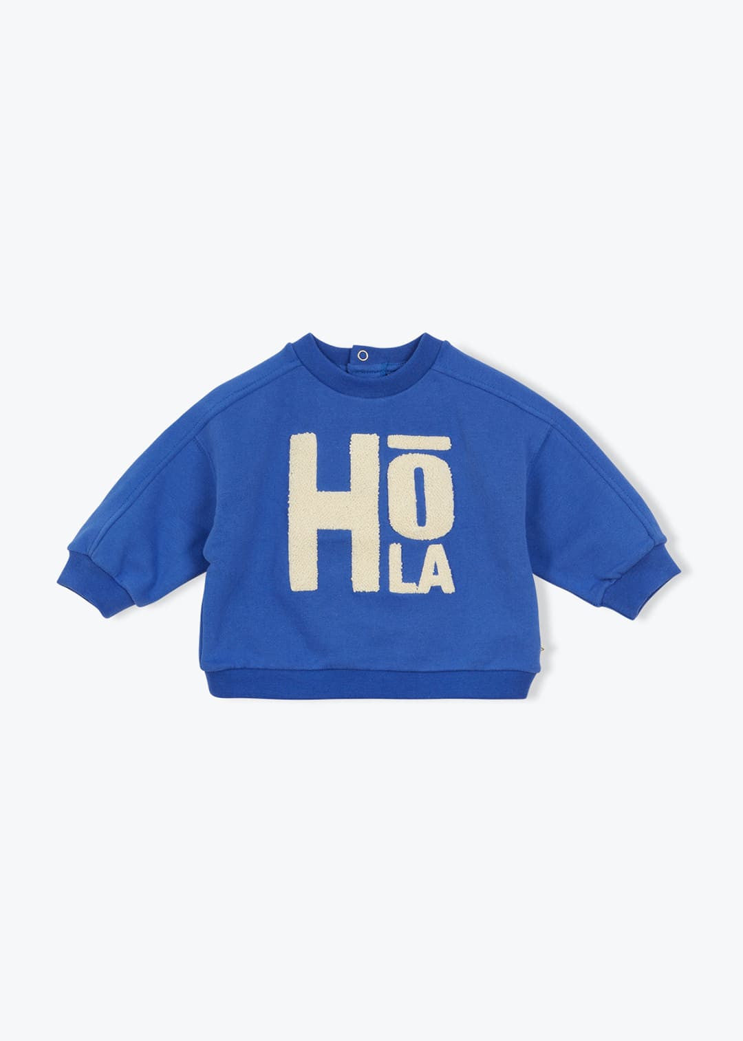 Süßes Baby-Sweatshirt mit Hola Aufdruck für Mädchen und Jungen von Arsène et les Pipelettes.