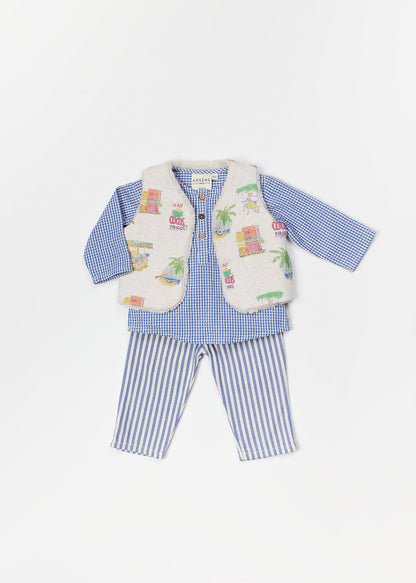 Arsène et les Pipelettes - Kinder Hose blau-weiss