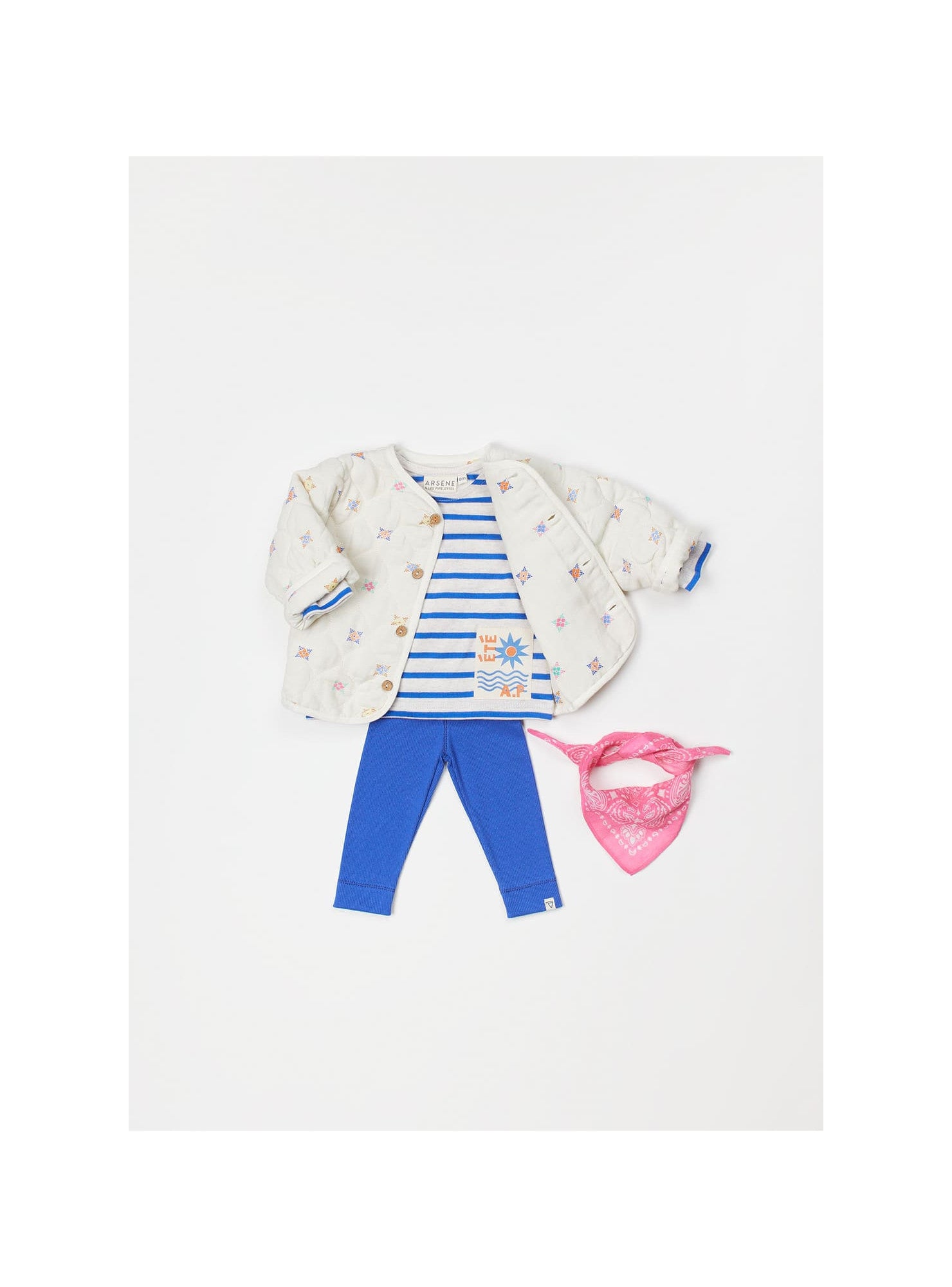 Arsène et les Pipelettes - Baby Langarmshirt "Mariniere Bebe"