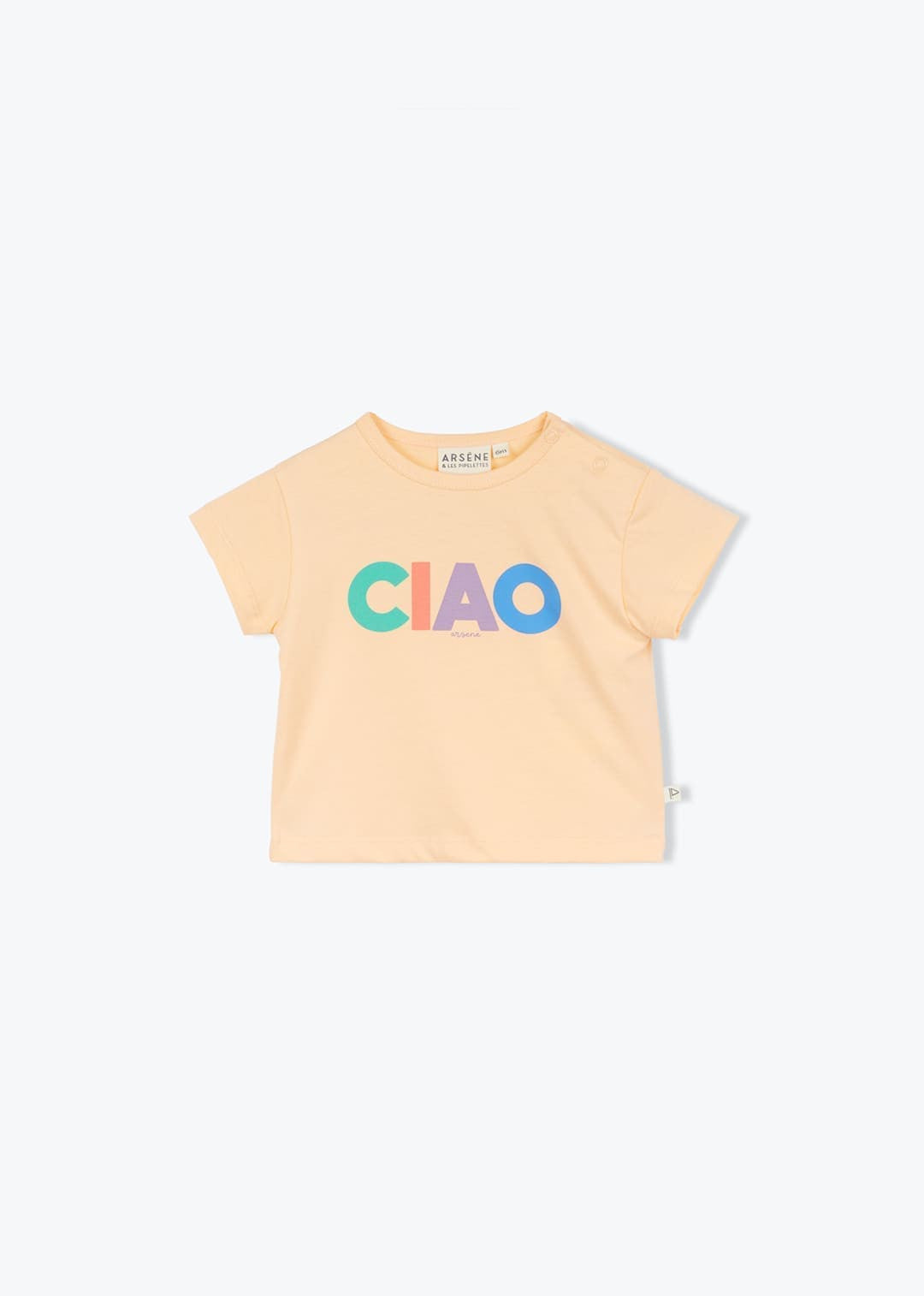 Süßes Baby T-Shirt mit Ciao Aufdruck für Mädchen und Jungen von Arsène et les Pipelettes