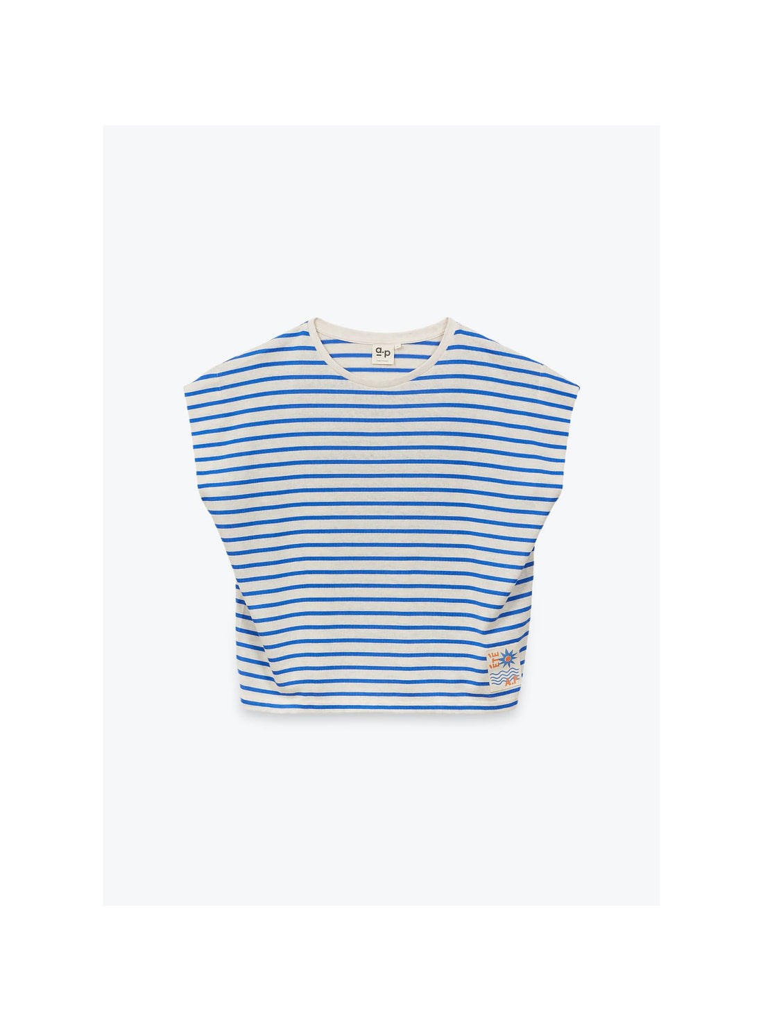 Arsène et les Pipelettes - Damen T-Shirt blau-weiß gestreift