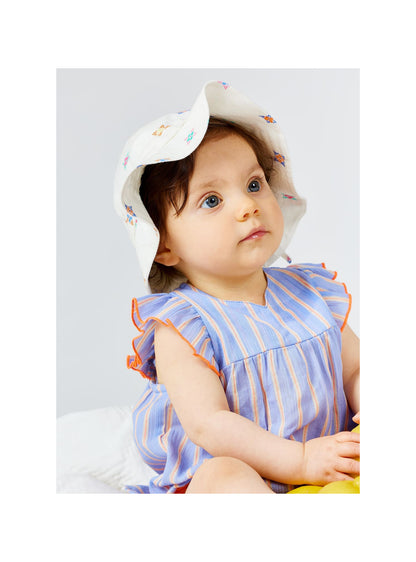 Arsène et les Pipelettes - Baby Bluse lila gestreift