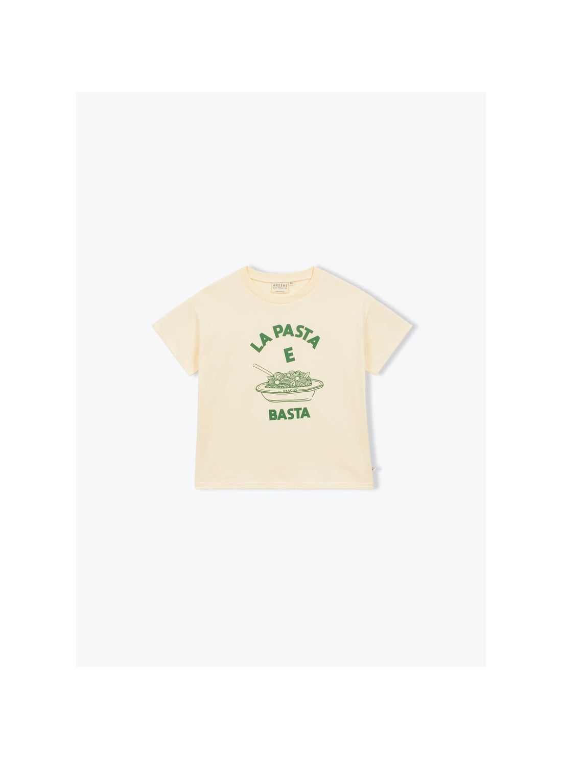 Arsène et les Pipelettes - Kinder T-Shirt "Pasta e Basta" natur