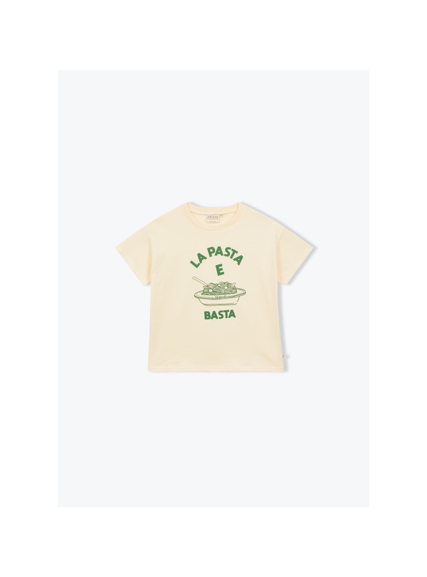 Arsène et les Pipelettes - Kinder T-Shirt "Pasta e Basta" natur