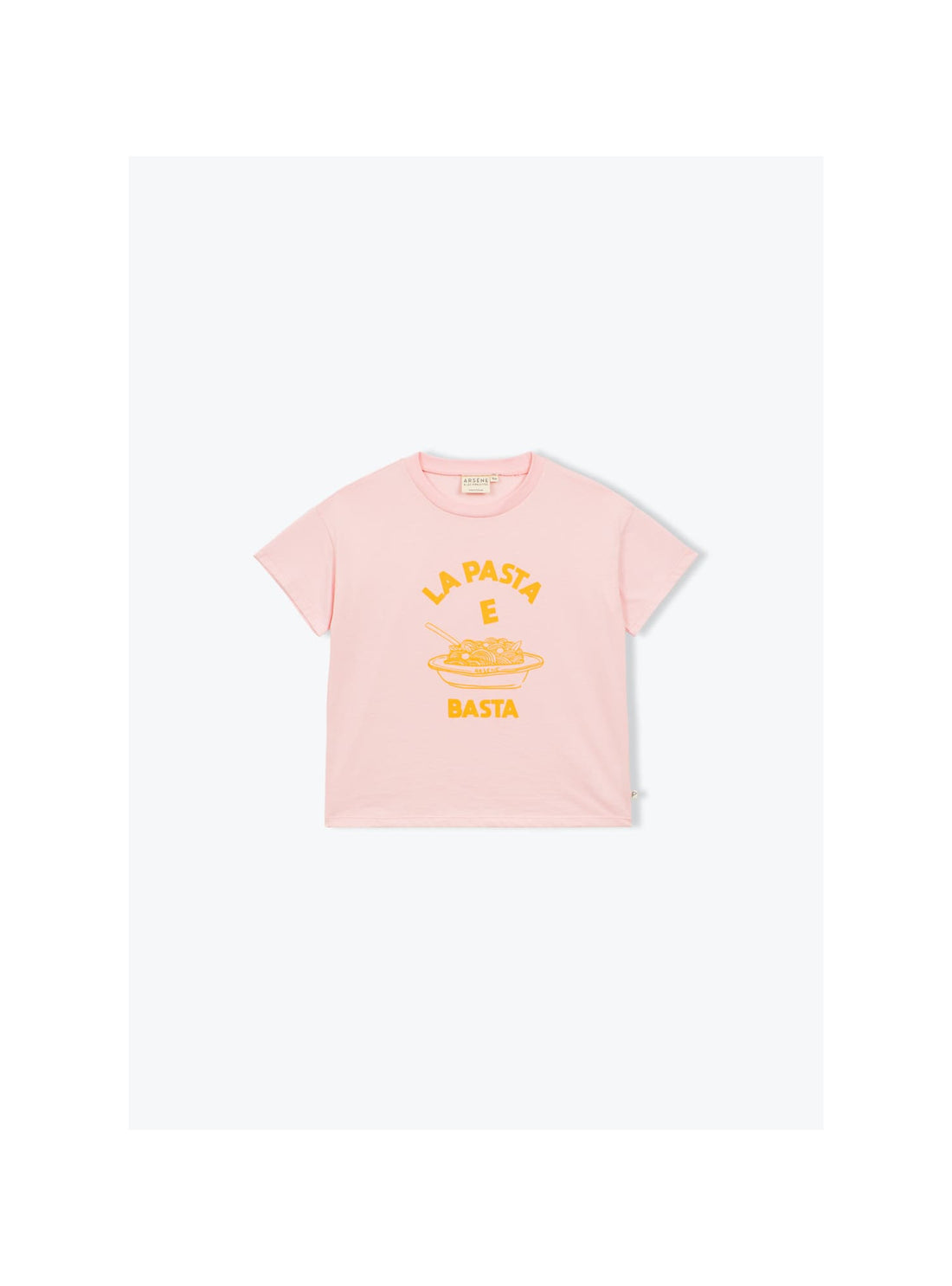 Arsène et les Pipelettes - Kinder T-Shirt "Pasta e Basta" rosa