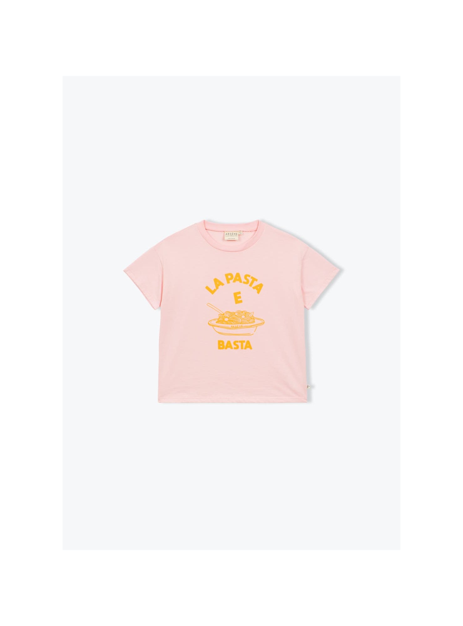 Arsène et les Pipelettes - Kinder T-Shirt "Pasta e Basta" rosa