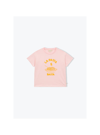 Arsène et les Pipelettes - Kinder T-Shirt "Pasta e Basta" rosa