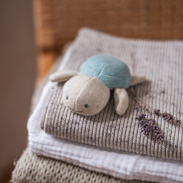 Ava & Yves - Babyrassel Schildkröte hellblau