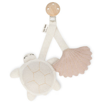 Baby Bello - Kinderwagenkette "Schildkröte" Baumwolle (Bio) rosa