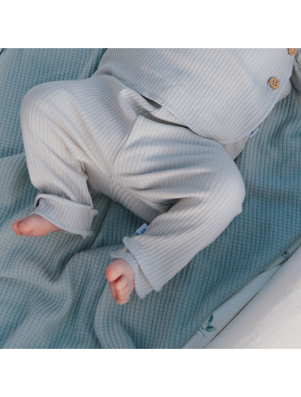 Baby Leggings von Bamboom blau aus Bio-Bambus-Viskose und Bio-Baumwolle