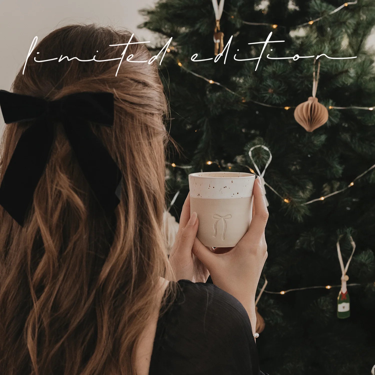 Eulenschnitt - handgemachter Becher limitierte Edition Schleife