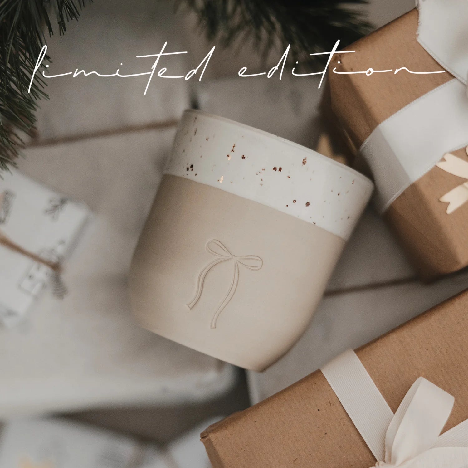 Eulenschnitt - handgemachter Becher limitierte Edition Schleife