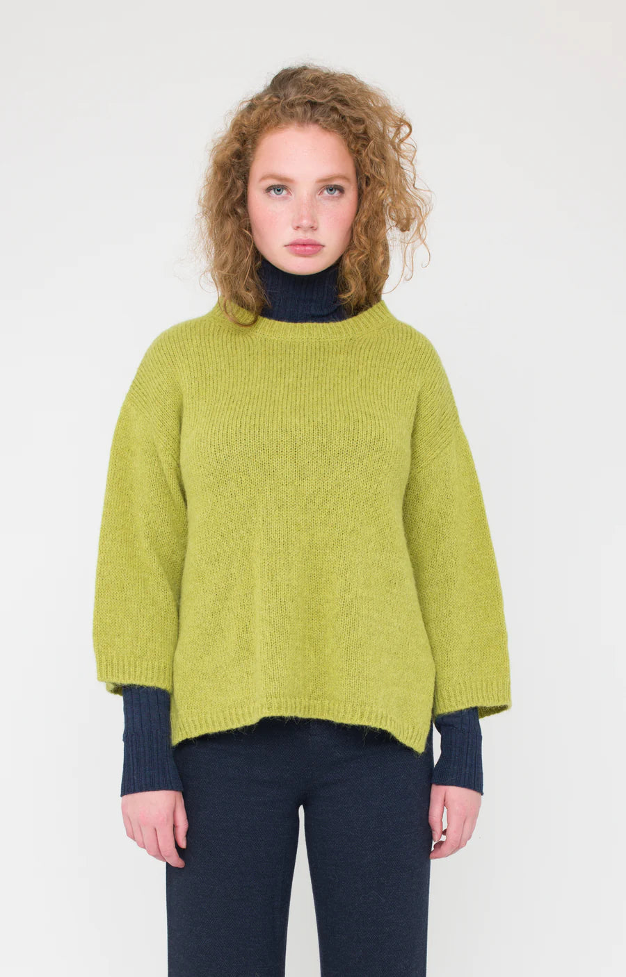 Bellamy - Damen Pullover Maan grün aus Wollmix