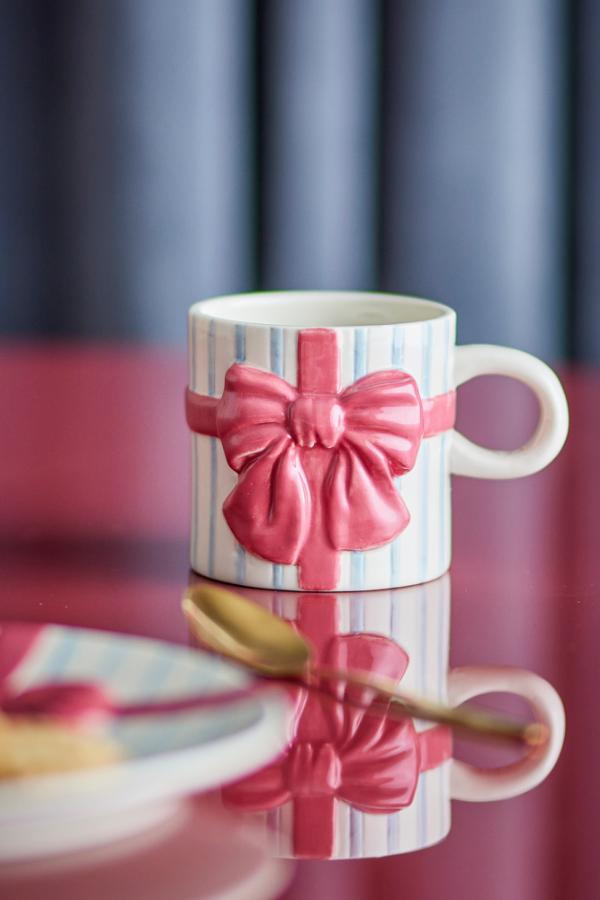 Bloomingville - Bowie Tasse, blau, Steingut 4-er Set