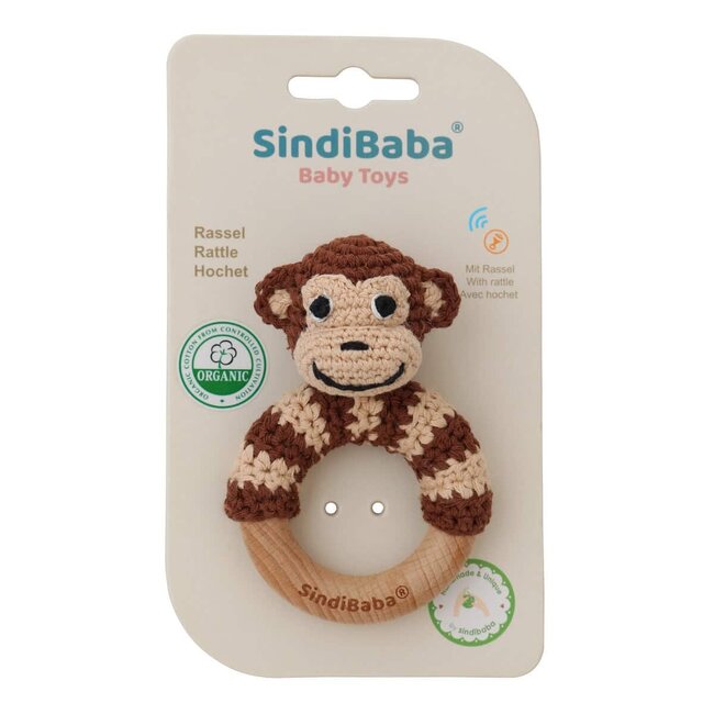 Blossify - Sindibaba Greifling „Affe Charlie“ Baumwolle (Bio)