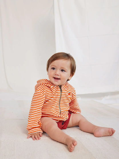 Bobo Choses - Baby Sweatshirt mit Kapuze gestreift