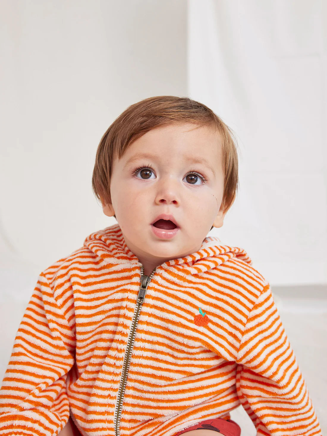 Bobo Choses - Baby Sweatshirt mit Kapuze gestreift