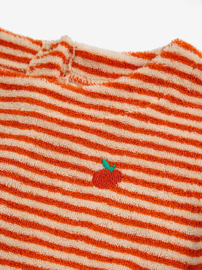 Bobo Choses - Baby Kleid gestreift orange Biobaumwolle
