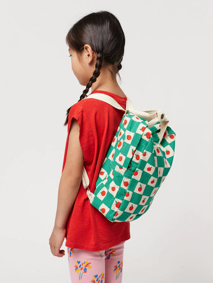Cooler Rucksack in grün aus Bauwolle für Mädchen und Jungen von Bobo Choses. 