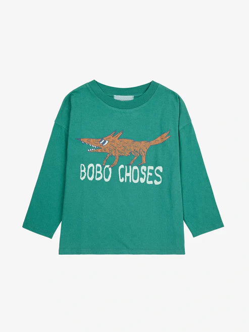 Bobo Choses - Kinder T-Shirt Fuchs grün