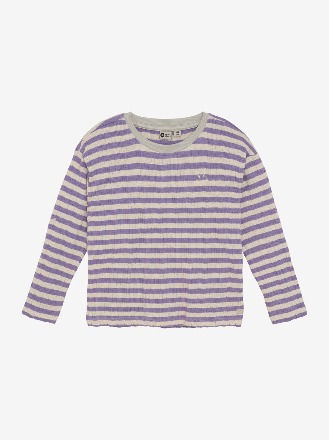Brands4kids - Langarmshirt lila weiß gestreift für Kinder