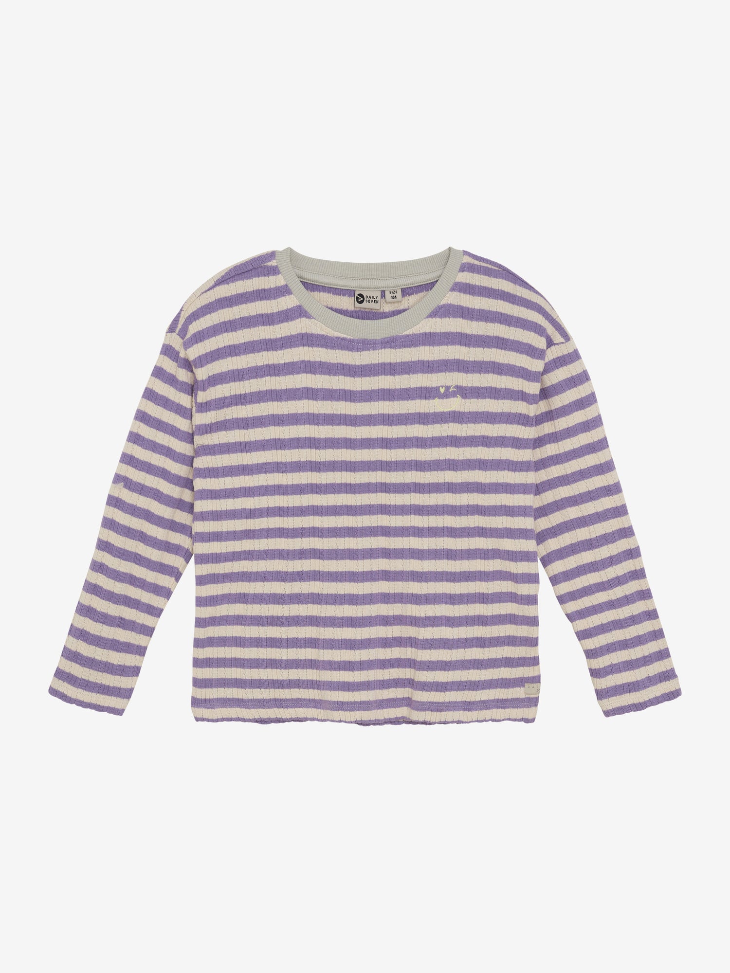Brands4kids - Langarmshirt lila weiß gestreift für Kinder