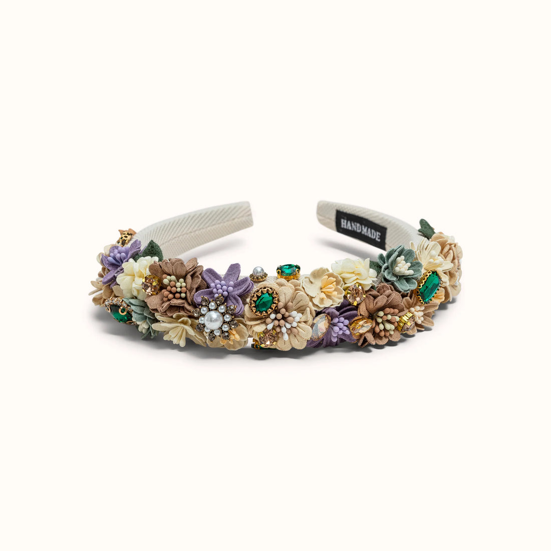 by Vivi. e. K. - Haarreif Blumen creme lila