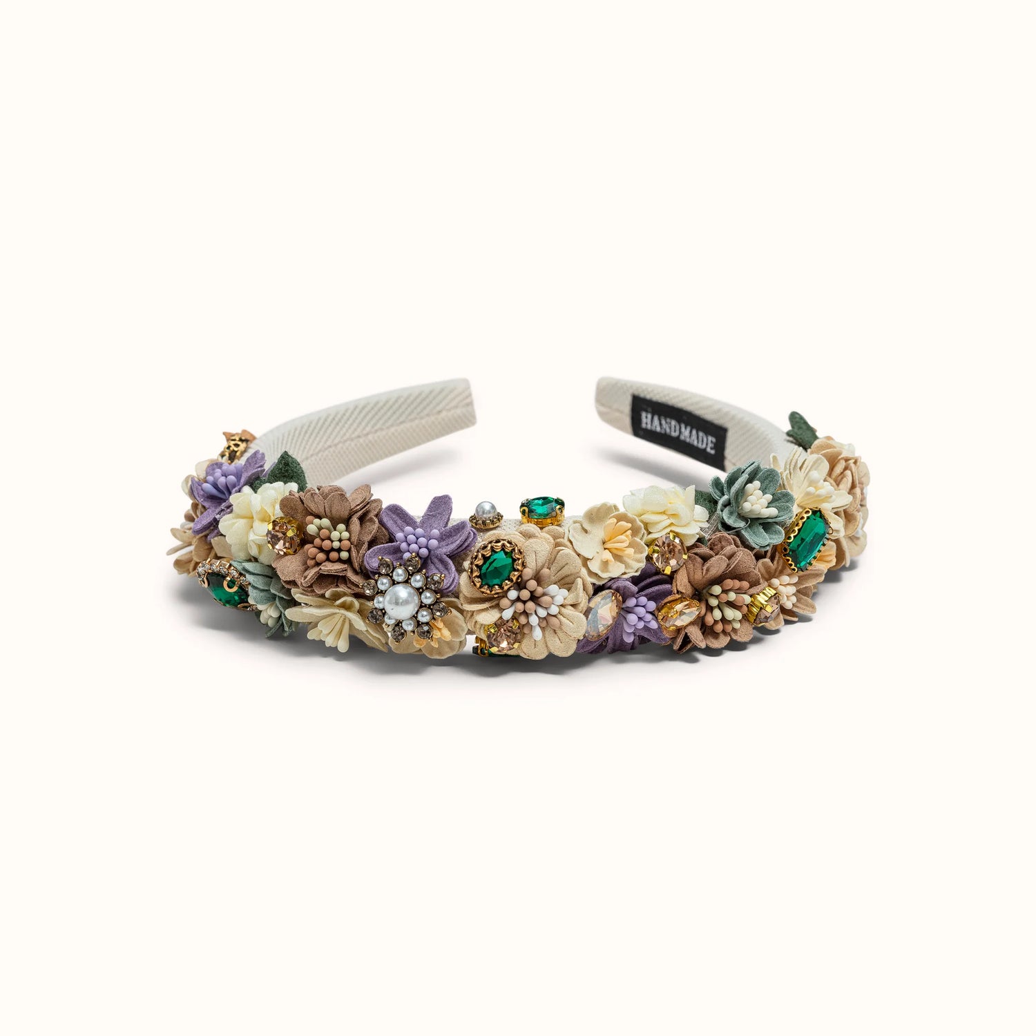 by Vivi. e. K. - Haarreif Blumen creme lila