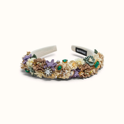 by Vivi. e. K. - Haarreif Blumen creme lila