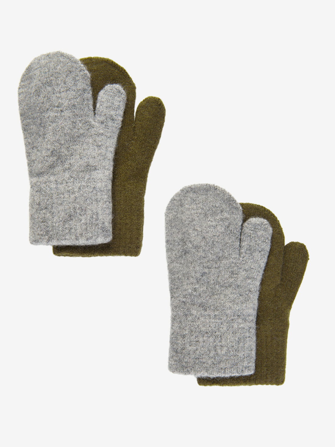 Baby Mützen &amp; SchalsWarme und praktische 2er-Pack Fingerhandschuhe aus Wolle mit Rippbündchen an den Handgelenken.