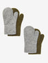 Baby Mützen & SchalsWarme und praktische 2er-Pack Fingerhandschuhe aus Wolle mit Rippbündchen an den Handgelenken.
