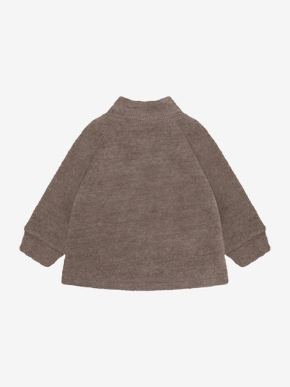 CeLaVi - Baby Jacke mit Reißverschluss aus Wolle braun