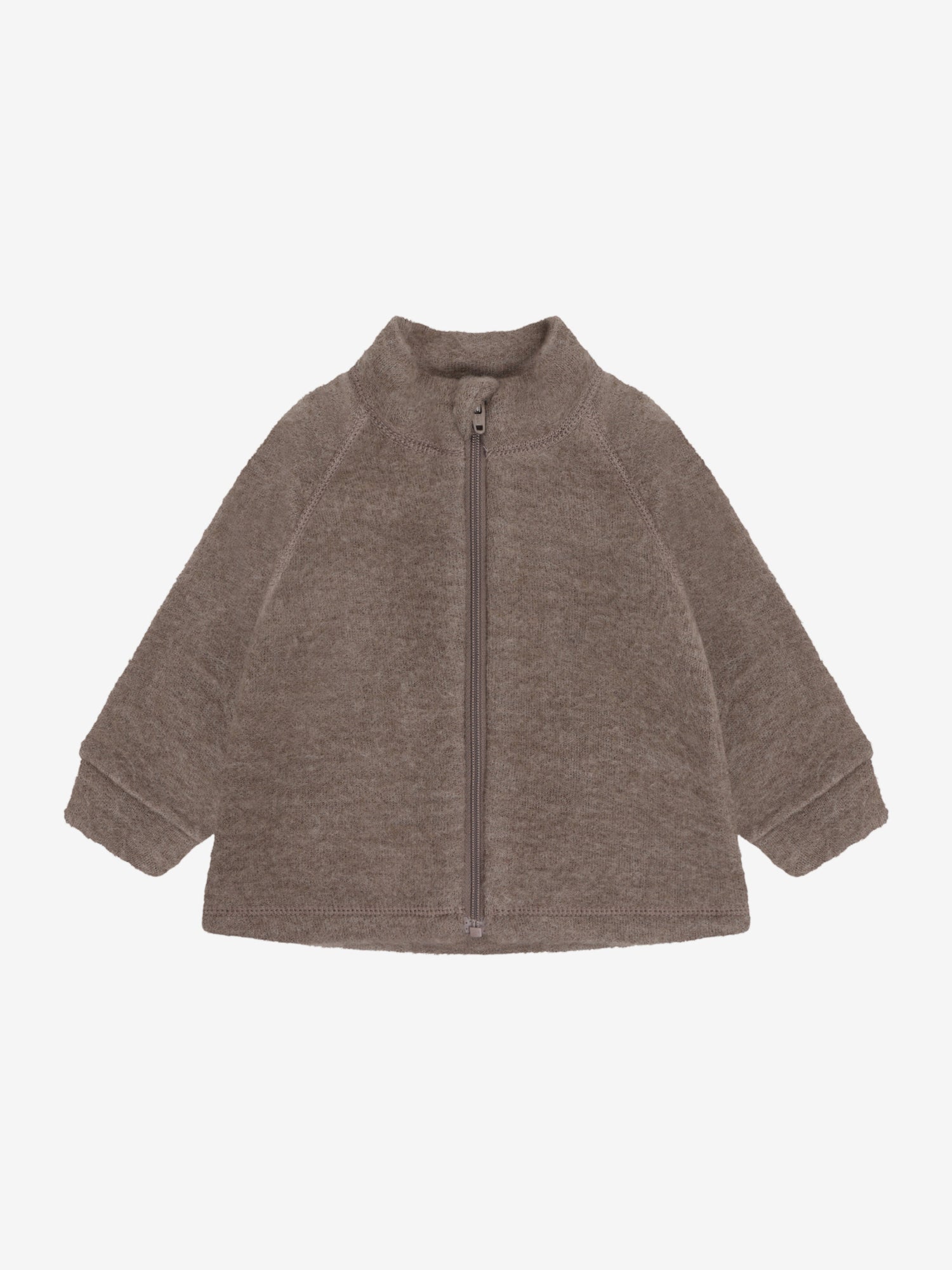 CeLaVi - Baby Jacke mit Reißverschluss aus Wolle braun