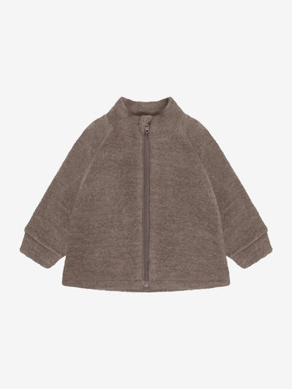 CeLaVi - Baby Jacke mit Reißverschluss aus Wolle braun