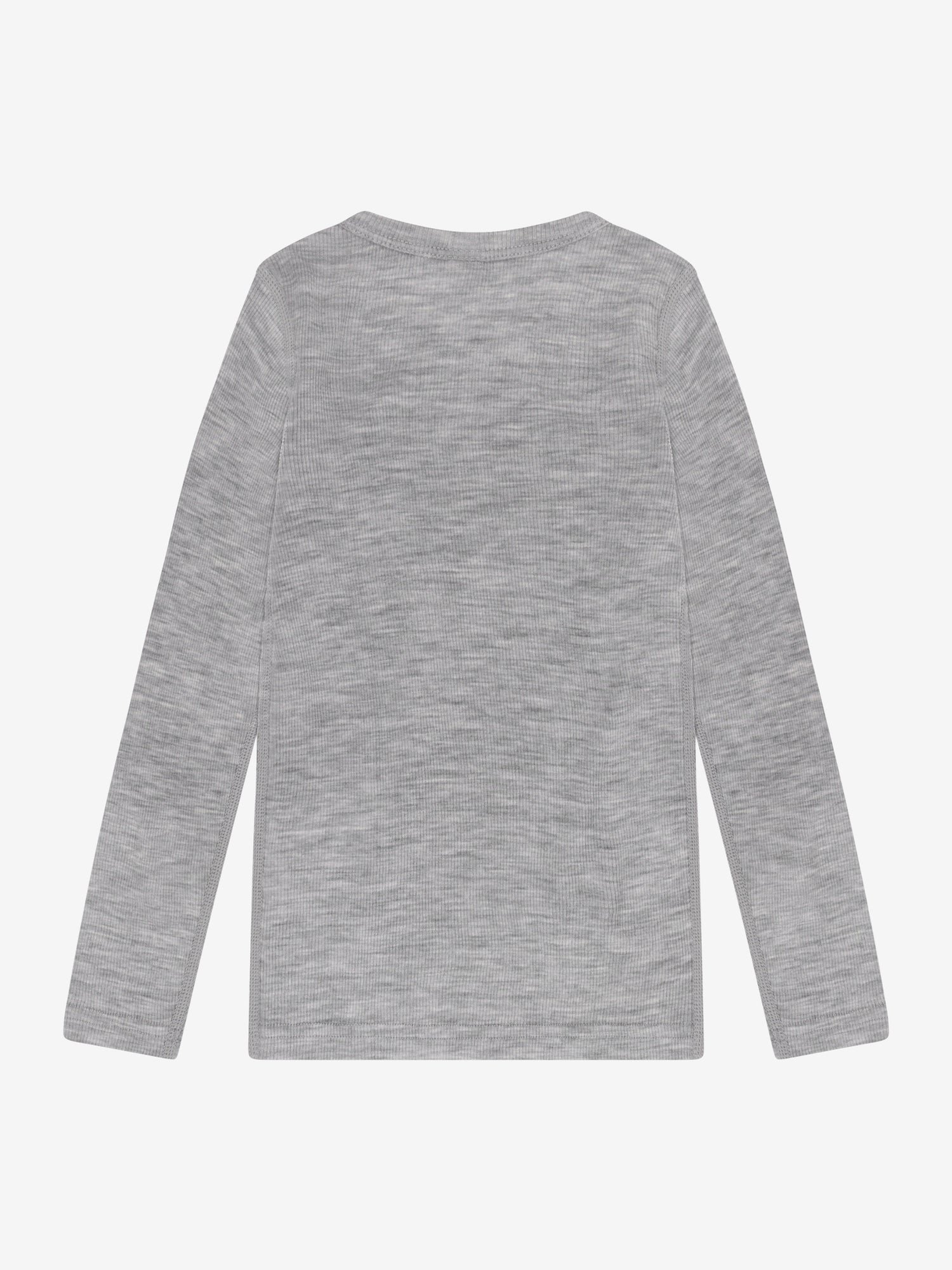 CeLaVi - Kinder Langarmshirt 100 % Wolle grau