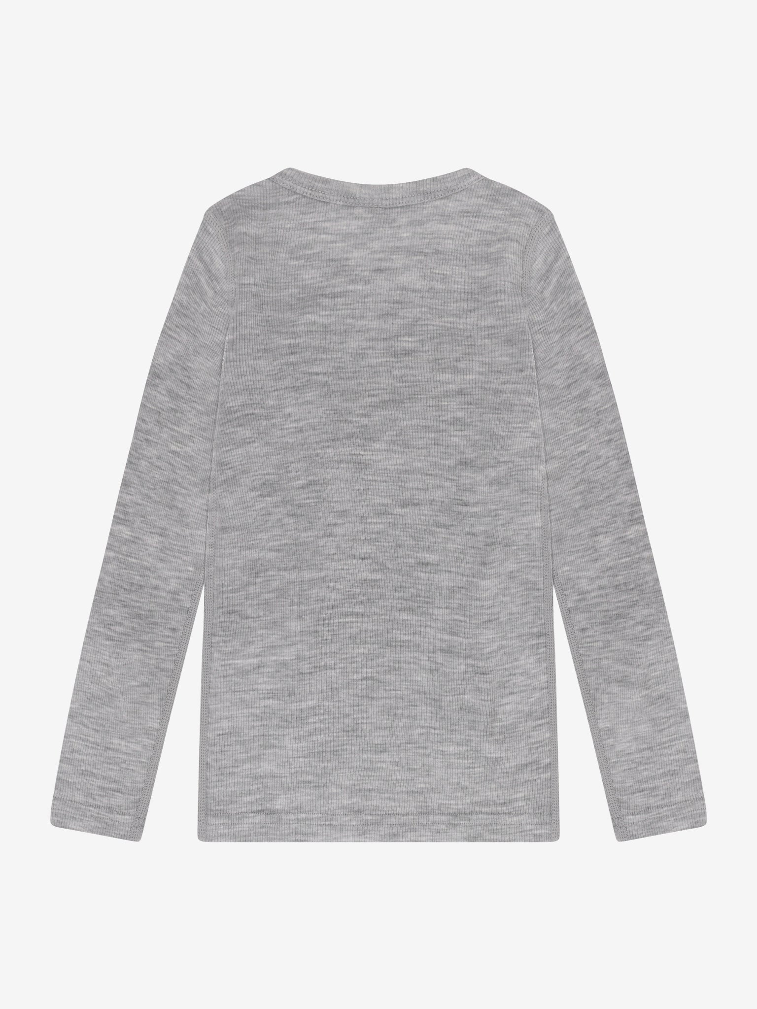 CeLaVi - Kinder Langarmshirt 100 % Wolle grau