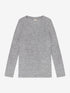 CeLaVi - Kinder Langarmshirt 100 % Wolle grau
