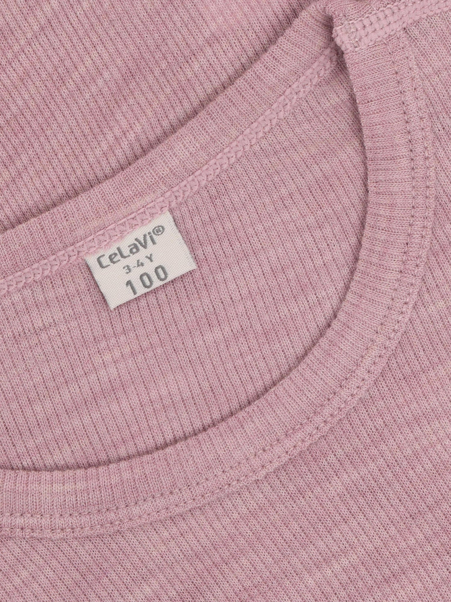 CeLaVi - Kinder Langarmshirt 100 % Wolle rosa