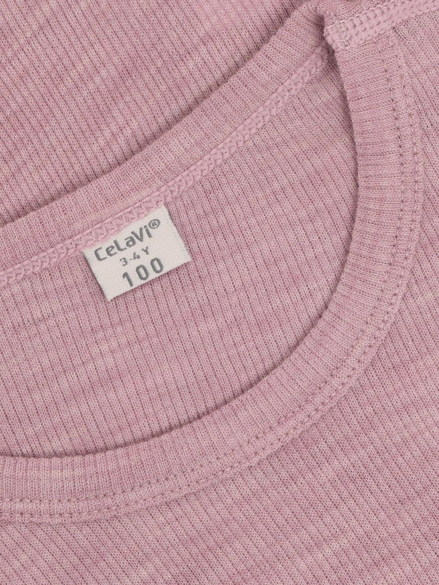 CeLaVi - Kinder Langarmshirt 100 % Wolle rosa