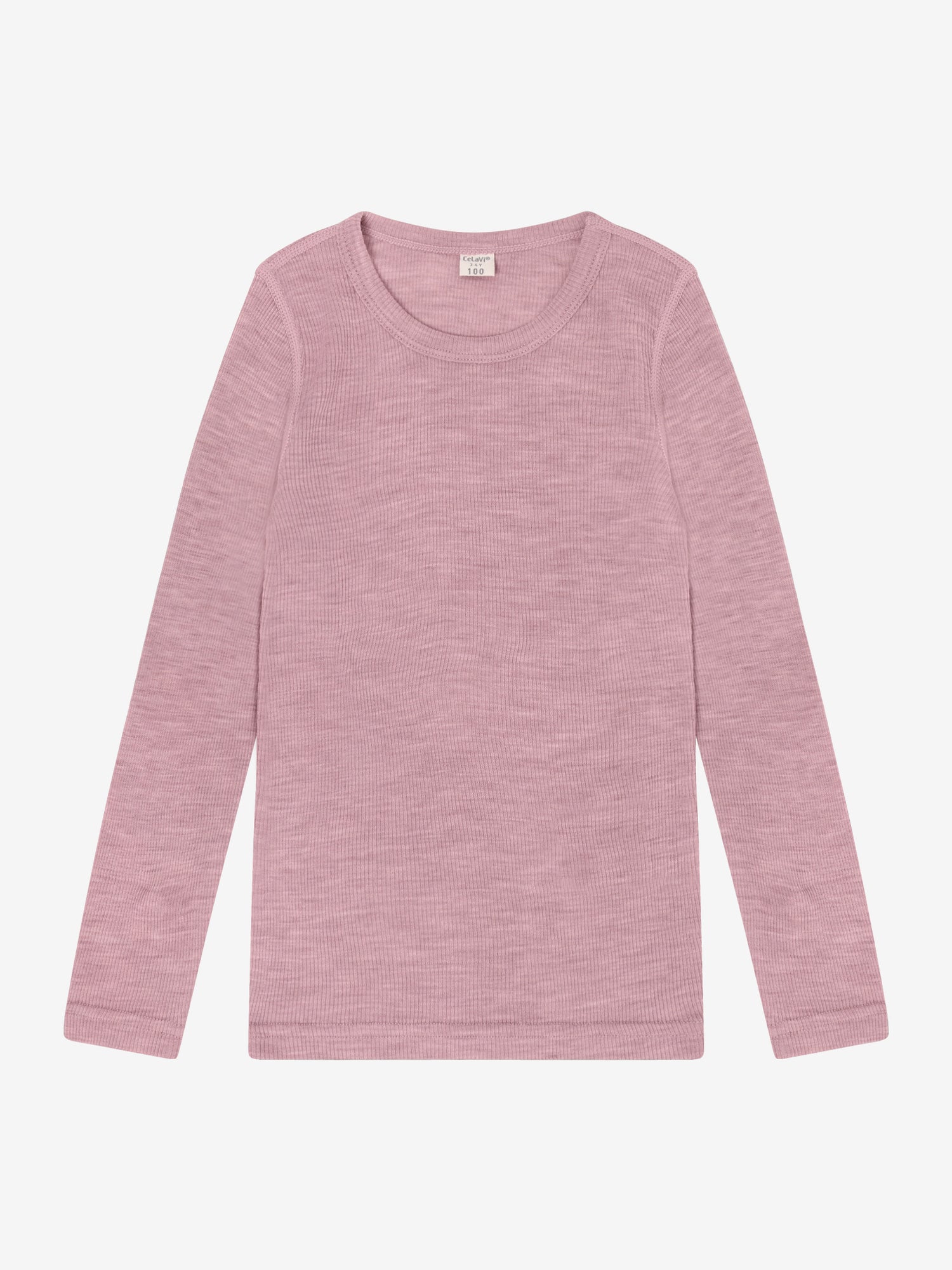 CeLaVi - Kinder Langarmshirt 100 % Wolle rosa