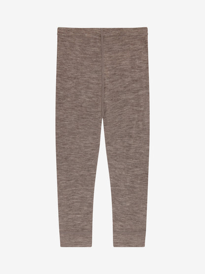 CeLaVi - Kinder Leggings 100 % Wolle braun