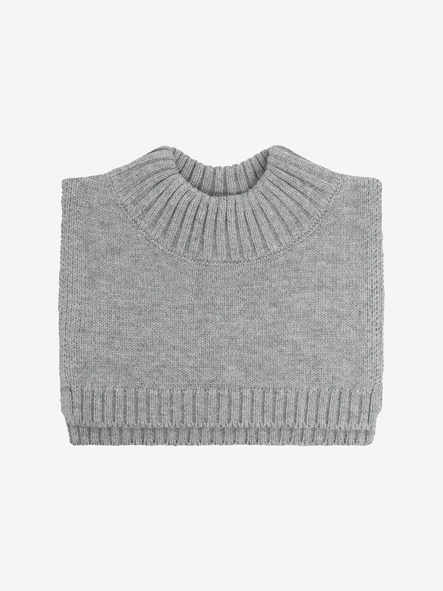 CeLaVi - Kinder Strickschal aus Wolle grau