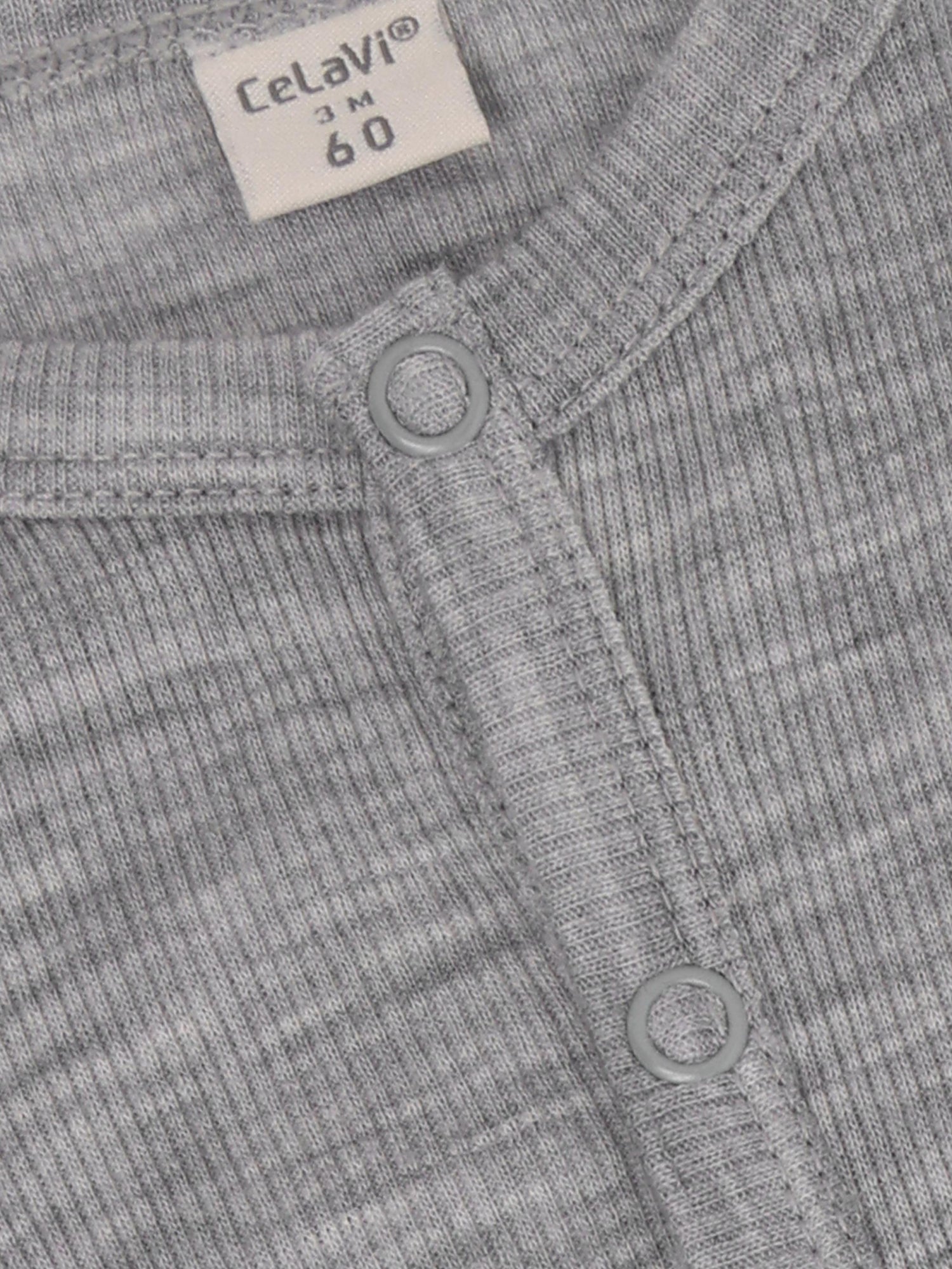CeLaVi - Baby Strampler 100 % Merinowolle grau