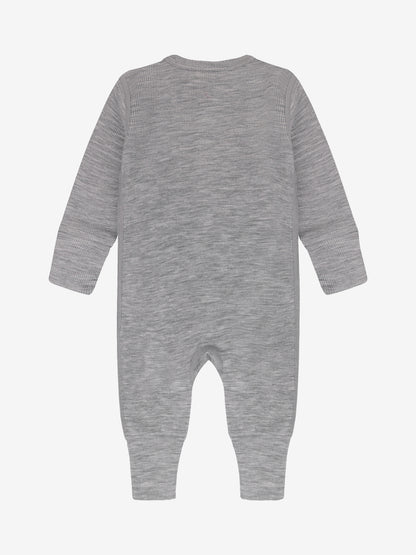 CeLaVi - Baby Strampler 100 % Merinowolle grau