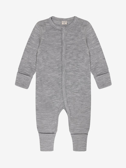 CeLaVi - Baby Strampler 100 % Merinowolle grau