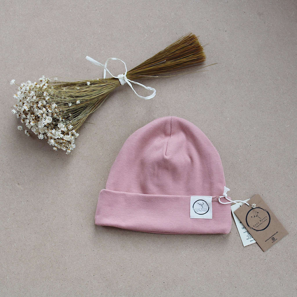 Cosy Roots - Baby Mütze Baumwolle (Bio) rosa