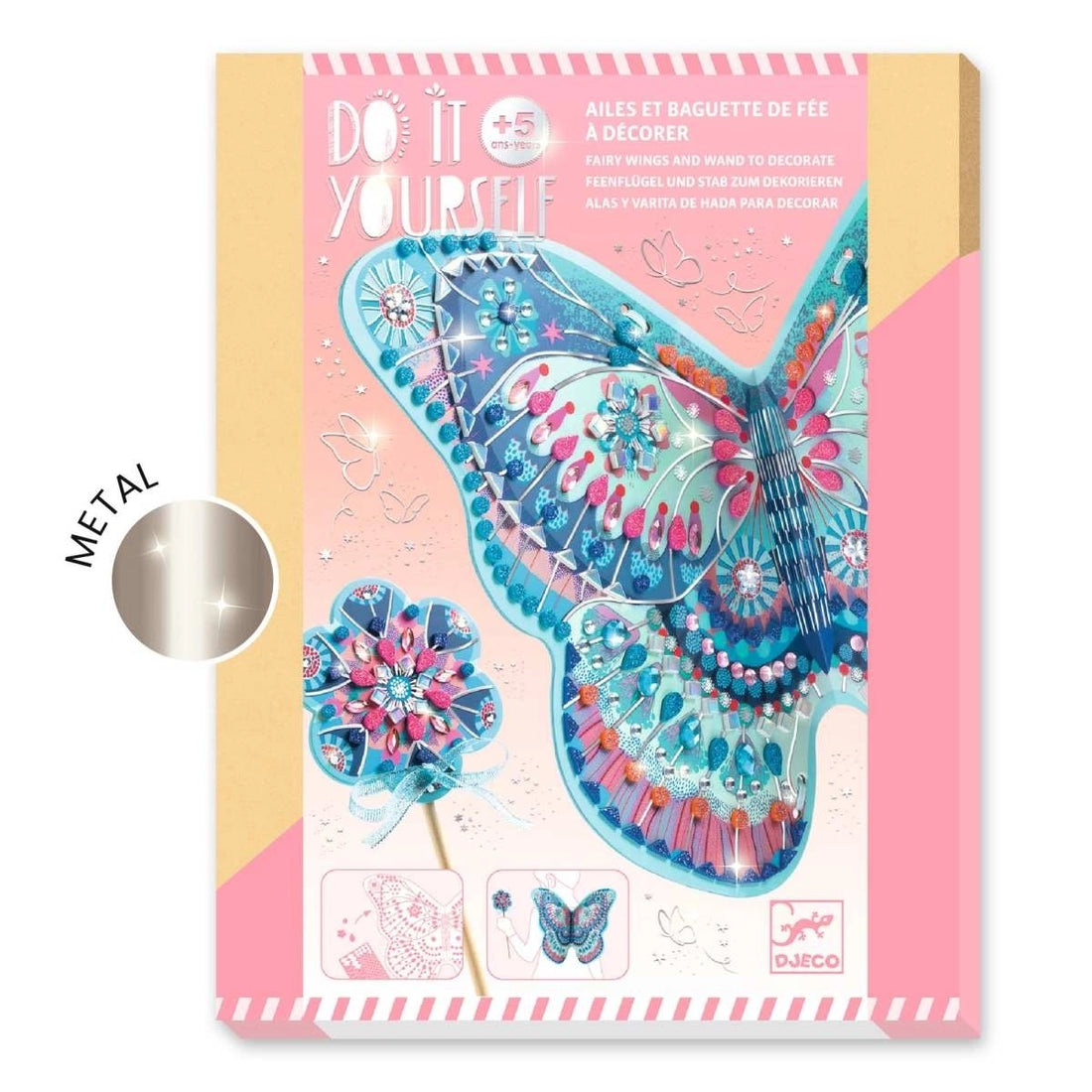 Djeco - DIY-Set Feenflügel &amp; Zauberstab