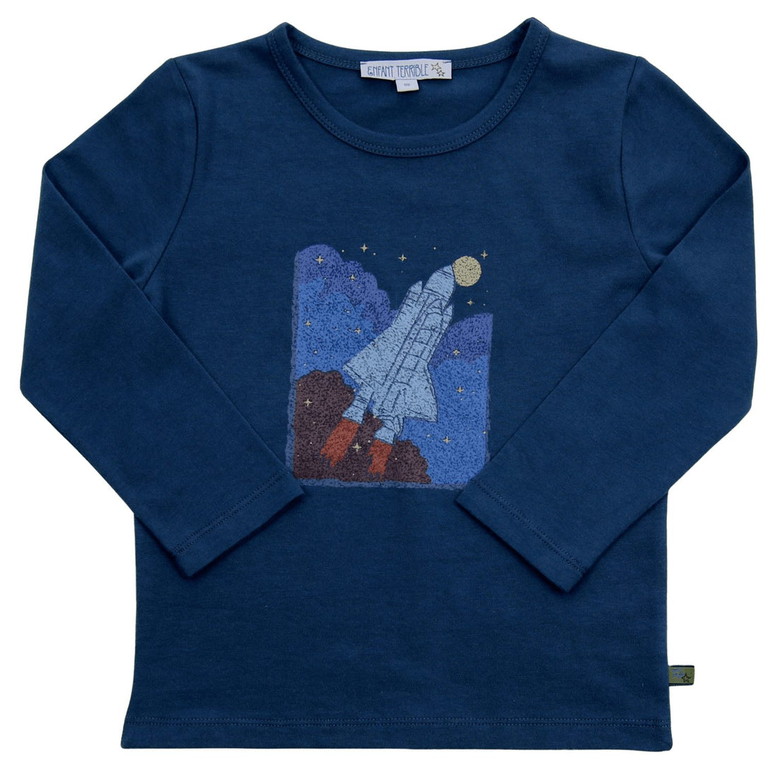 Enfant Terrible - Kinder Shirt Space Shuttle Biobaumwolle blau