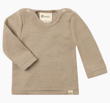 Engel - Baby Langarmshirt Merinowolle, beige
